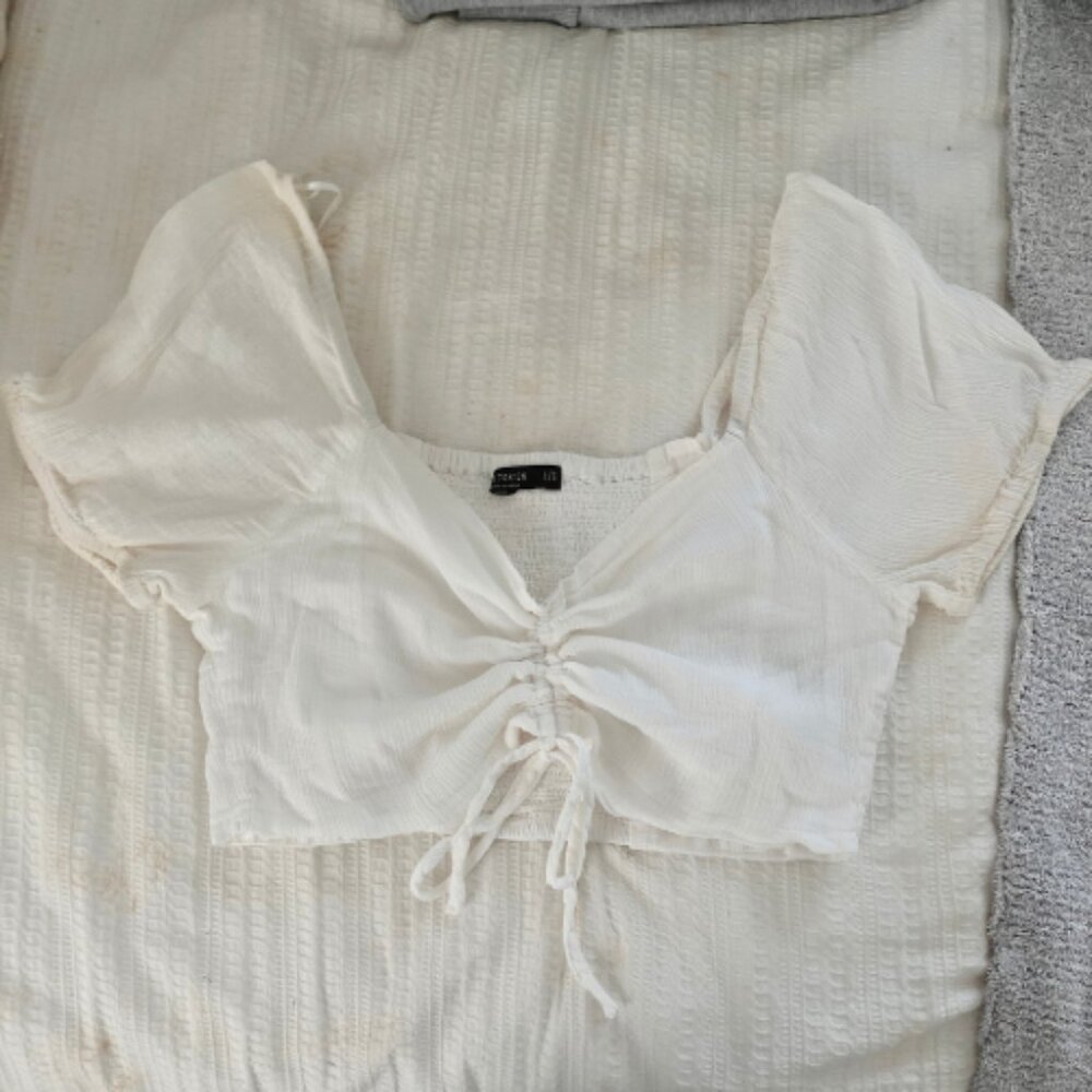 Ruched Front Crop Top